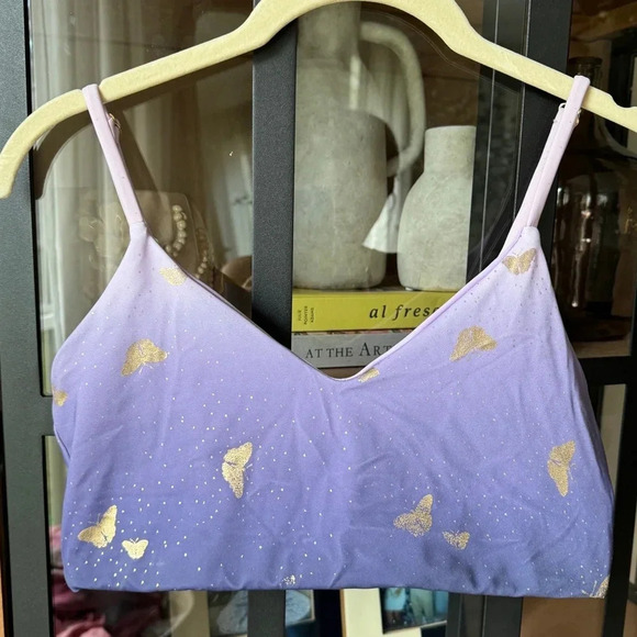 BEACH RIOT tank top bikini sports bra gold butterflies speak now taylor swift - Picture 5 of 5